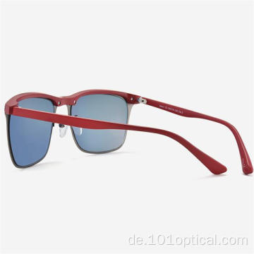Quadratische Metall-Sonnenbrille für Damen und Herren
